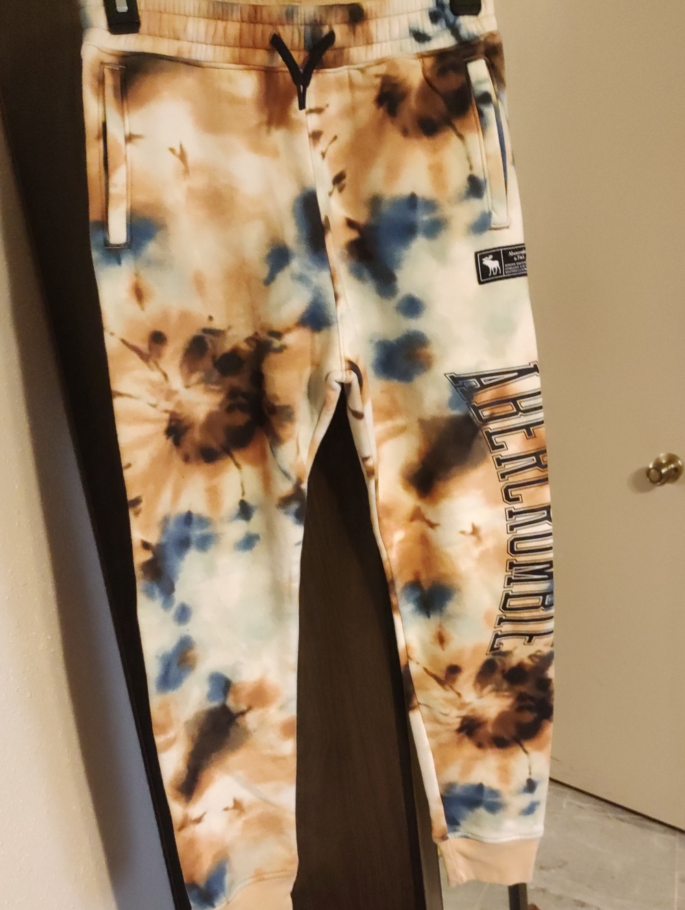 Abercrombie & Fitch Kids Tie-Dye Joggers - Blue & Brown
